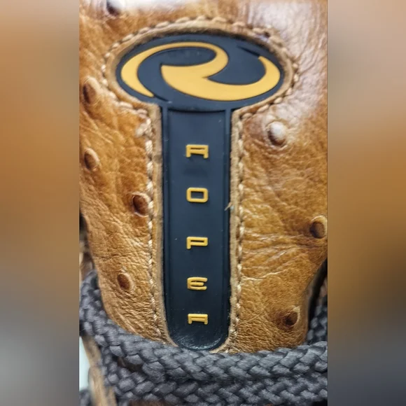 Roper Leather Ostrich Kiltie Boots - Picture 8 of 10